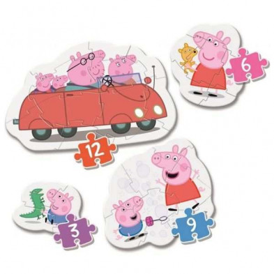 imagen 1 de puzzle clementoni supercolor peppa pig first puzzl