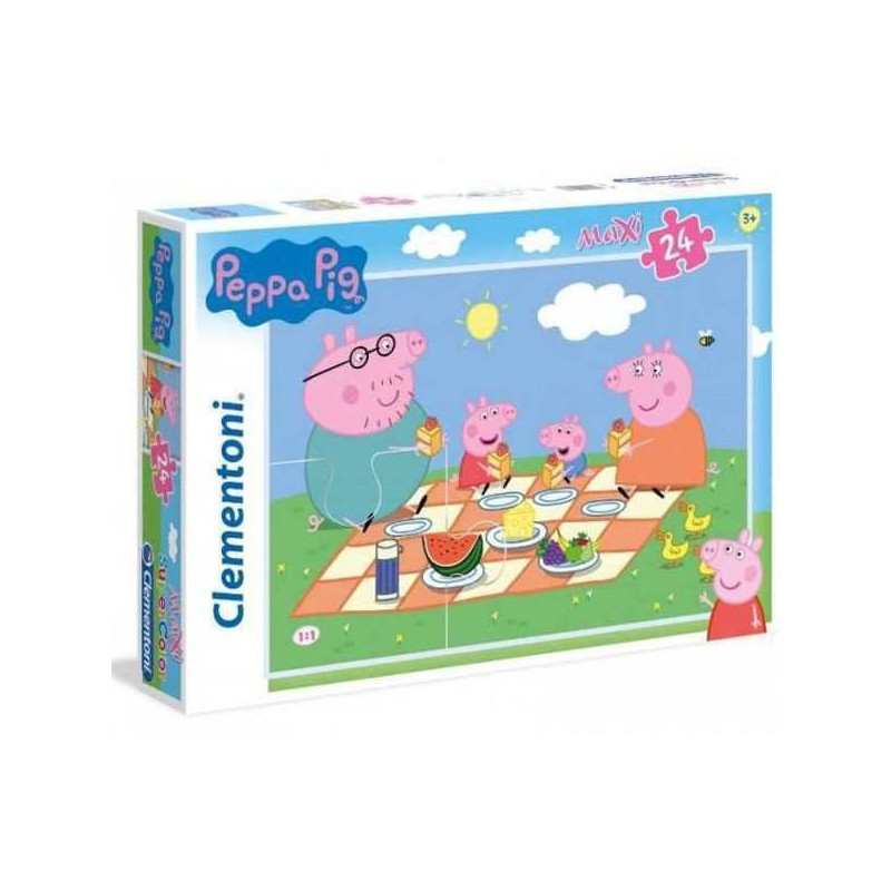 Imagen puzzle clementoni supercolor peppa pig 24 piezas