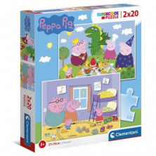 Imagen puzzle clementoni peppa pig 2x20 piezas