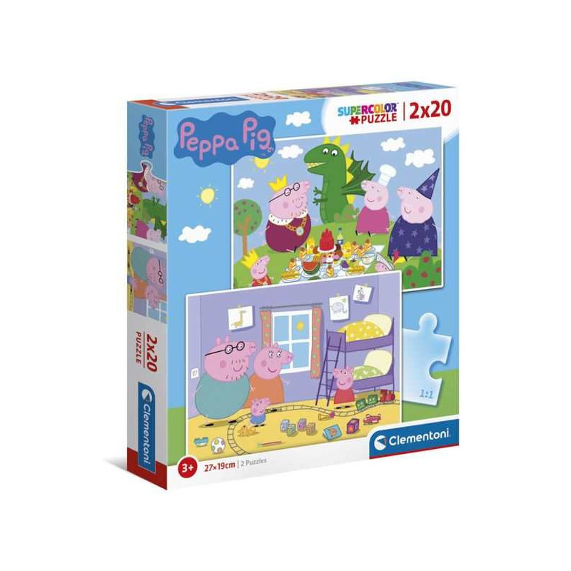 Imagen puzzle clementoni peppa pig 2x20 piezas