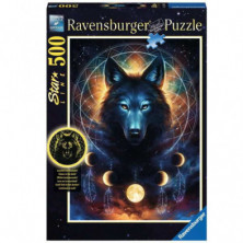 Imagen puzle lobo brillante 500 piezas