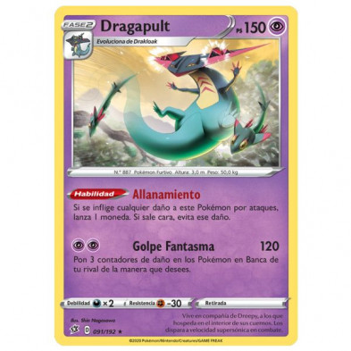 Imagen carta dragapult juego de cartas pokemon