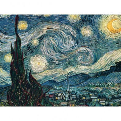 imagen 1 de puzzle ravensburger van gogh noche estrellada 1500