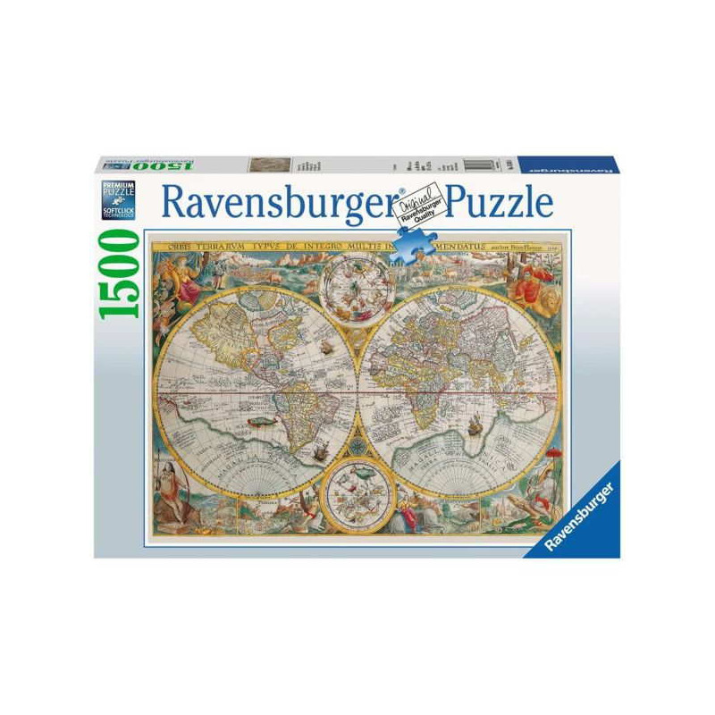 Imagen puzzle ravensburger mapa del mundo 1594 1500 pieza Imagen puzzle ravensburger mapa del mundo 1594 1500 pieza