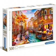 Imagen puzzle clementoni atardecer en venecia 500 piezas