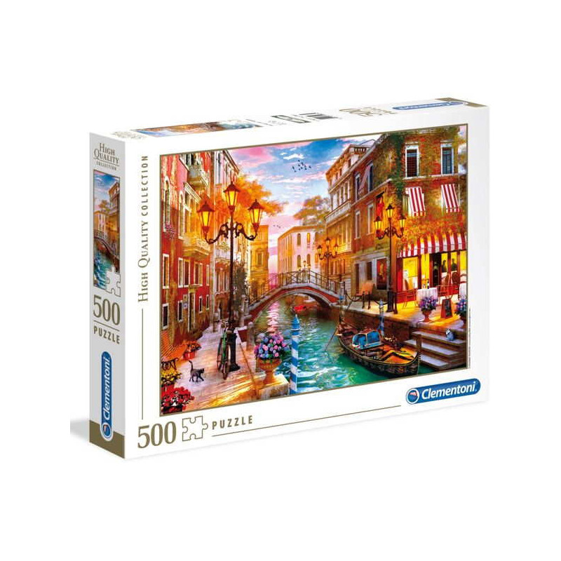 Imagen puzzle clementoni atardecer en venecia 500 piezas