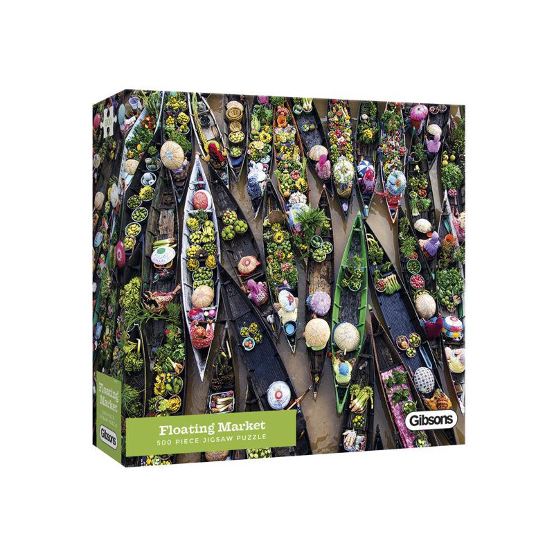Imagen puzzle mercado flotante 500 piezas Imagen puzzle mercado flotante 500 piezas