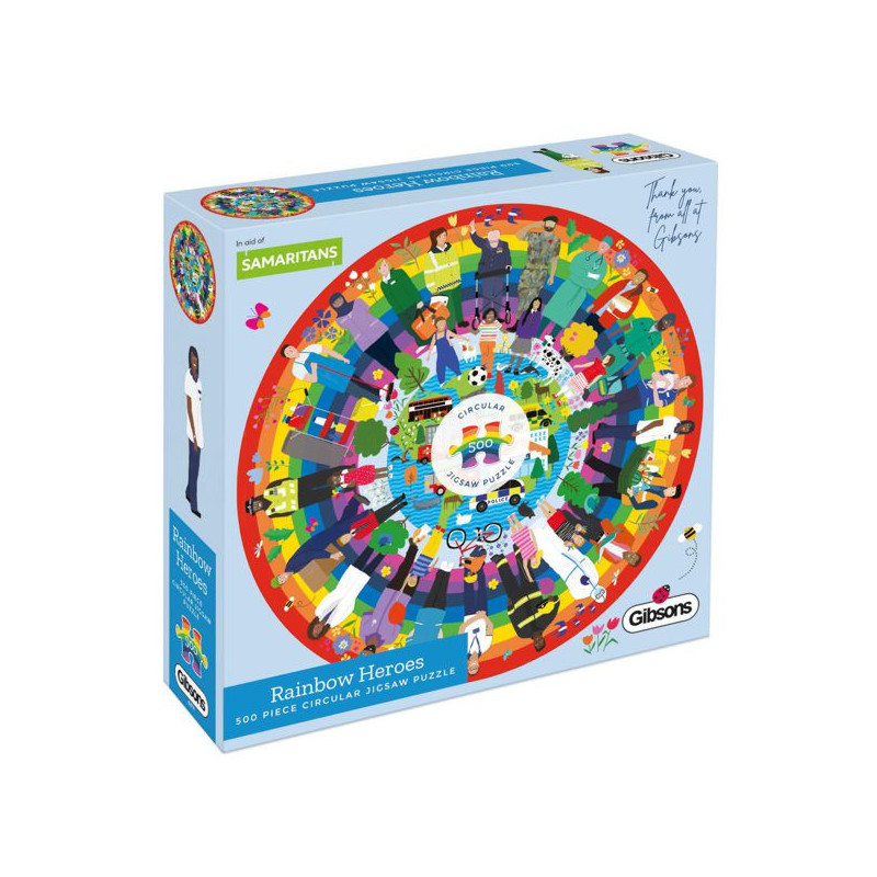 Imagen puzzle héroes del arco iris 500 piezas circular