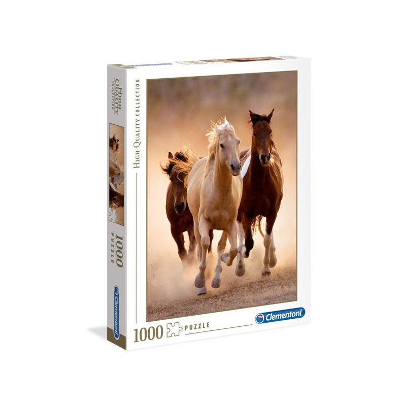 Imagen puzle clementoni caballos corriendo 1000 piezas