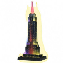 imagen 2 de puzle 3d empire state buildind con luz 216 piezas