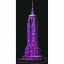 imagen 3 de puzle 3d empire state buildind con luz 216 piezas