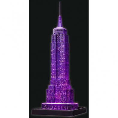 imagen 3 de puzle 3d empire state buildind con luz 216 piezas