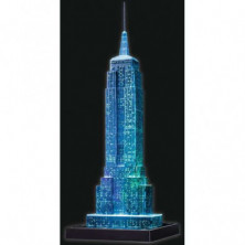 imagen 4 de puzle 3d empire state buildind con luz 216 piezas