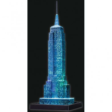 imagen 4 de puzle 3d empire state buildind con luz 216 piezas