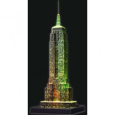 imagen 5 de puzle 3d empire state buildind con luz 216 piezas