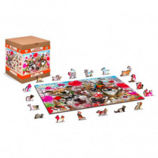 imagen 2 de puzzle de madera natural party time -s-