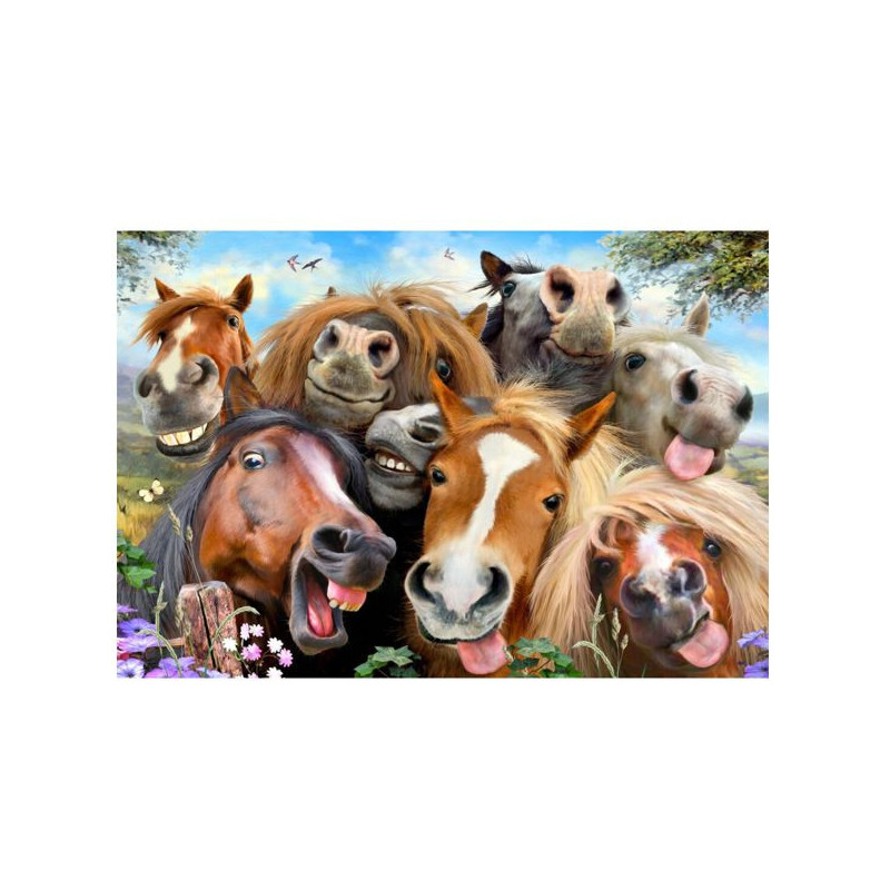 Imagen puzzle de madera horsing around -m-