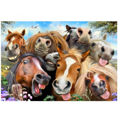 Imagen puzzle de madera horsing around -m-