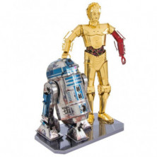 Imagen c3 po & r2d2  star wars metalearth deluxe puzle 3d