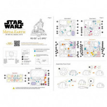 imagen 3 de c3 po & r2d2  star wars metalearth deluxe puzle 3d