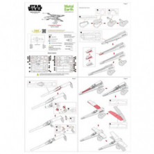 imagen 6 de nave x-wing wars metalearth deluxe puzzle 3d