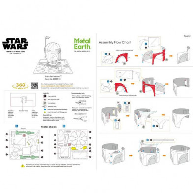 imagen 2 de boba fett helmet star wars metalearth puzzle 3d