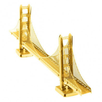 imagen 1 de maqueta puente golden gate metaleart versión oro