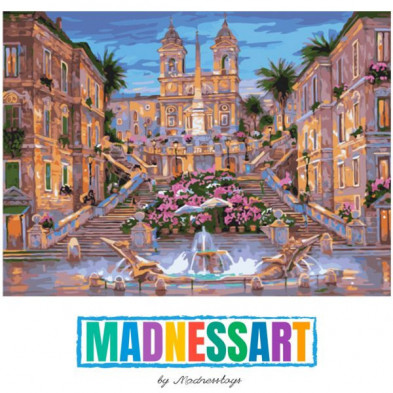 Imagen pintura por números plaza de espana en roma Imagen pintura por números plaza de espana en roma