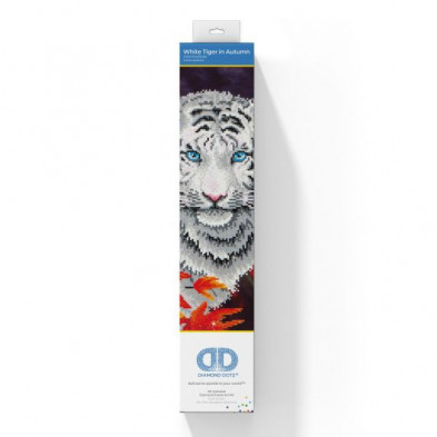 imagen 1 de cuadro white tiger in autumn  - pintura con diaman