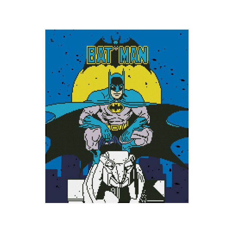 Imagen cuadro batman - pintura con diamantes