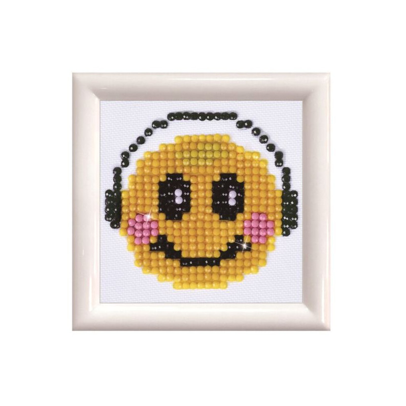 Imagen cuadro smiling groove con marco - pintura con diam Imagen cuadro smiling groove con marco - pintura con diam