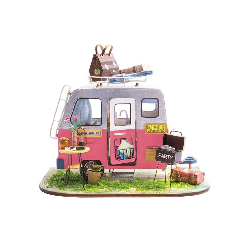 Imagen casa en miniatura happy camper escala 1:24