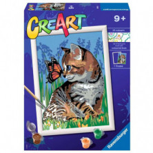 Imagen creart gatito y mariposa serie d ravensburger