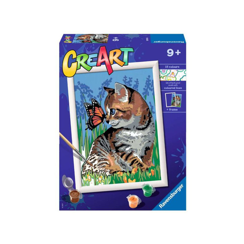 Imagen creart gatito y mariposa serie d ravensburger Imagen creart gatito y mariposa serie d ravensburger