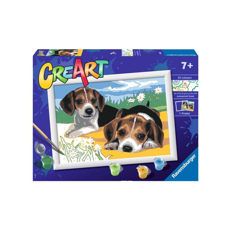 Imagen creart cachorros jack russell serie d ravensburger