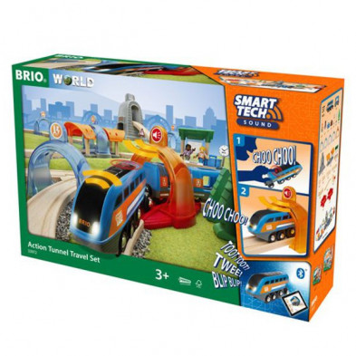 imagen 1 de set ferroviario con túneles de acción s tech brio