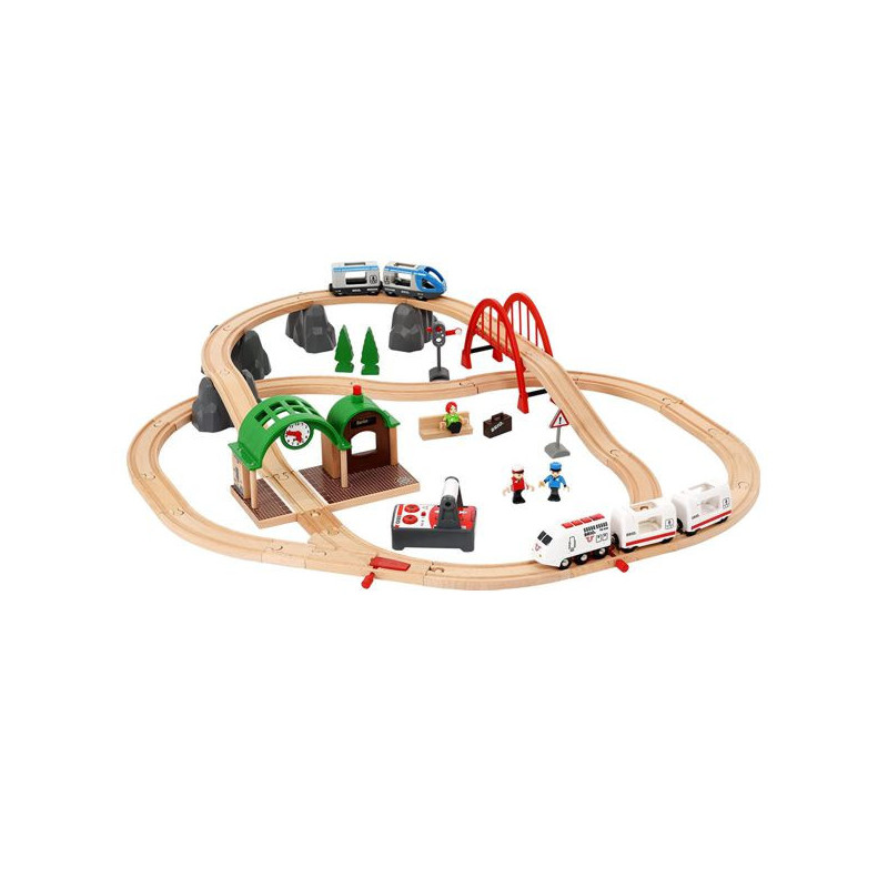 Imagen set de ferrocarril travel set rc brio (33277)