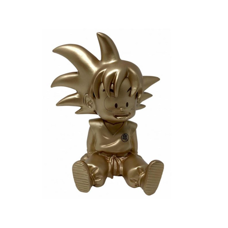 Imagen hucha son goku dorado dragon ball 15cm