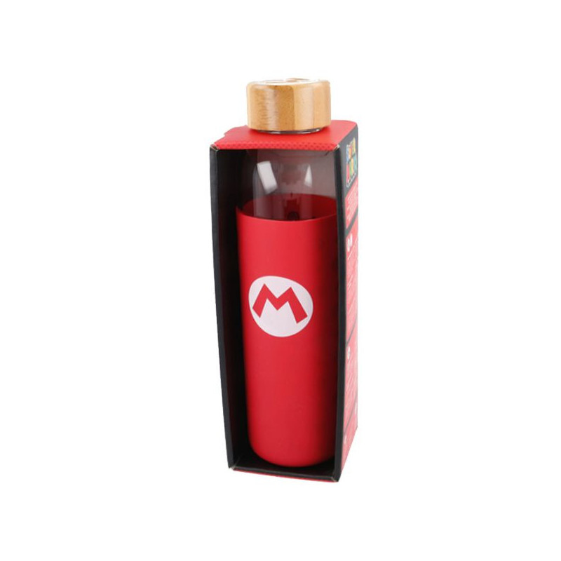 Imagen botella vidrio bambu super mario 585ml Imagen botella vidrio bambu super mario 585ml