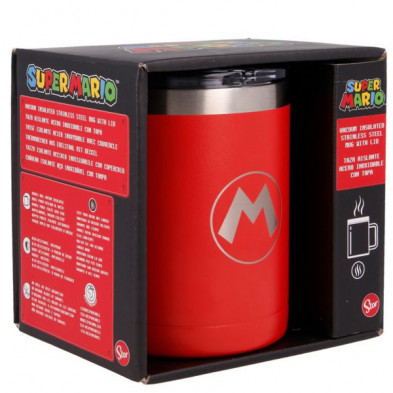 imagen 3 de taza acero inoxidable termo 380ml super mario