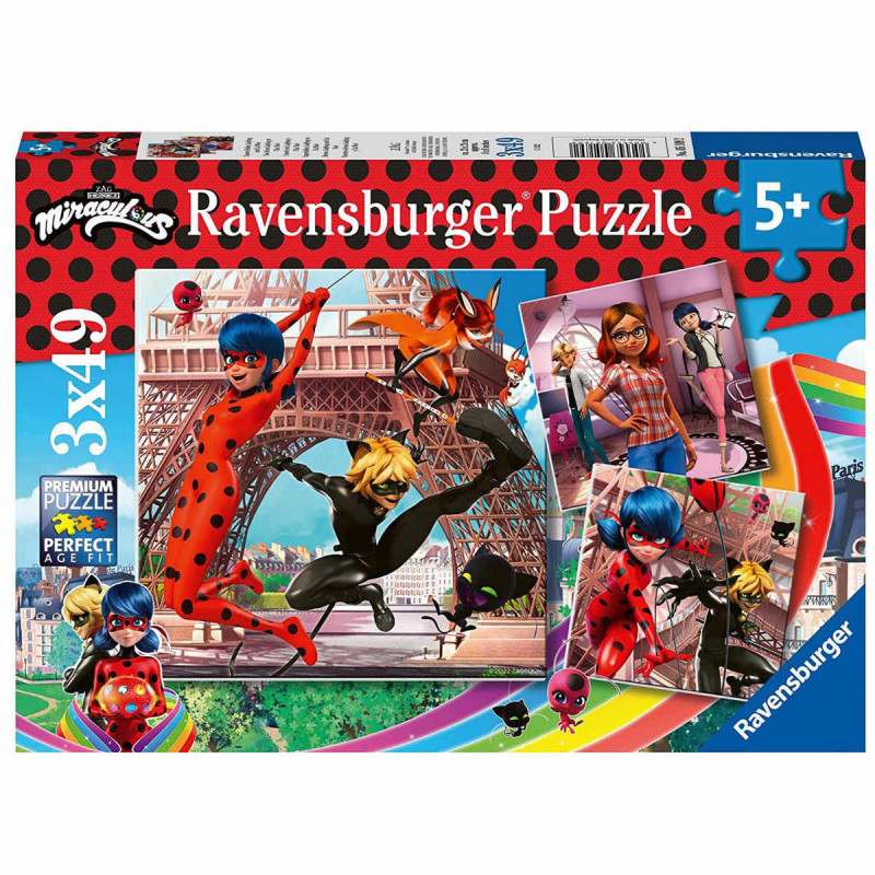 Imagen puzzle miraculous set 3 - 49 piezas ravensburger Imagen puzzle miraculous set 3 - 49 piezas ravensburger