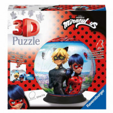 Imagen puzzle 3d miraculous 72 piezas ravensburger