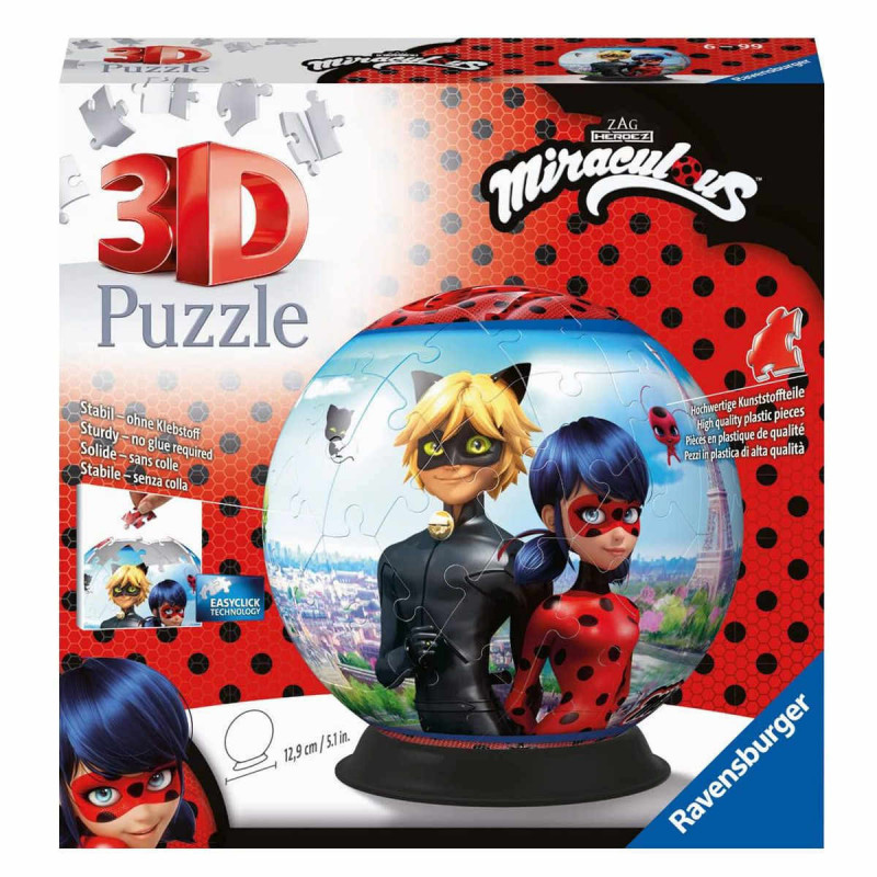 Imagen puzzle 3d miraculous 72 piezas ravensburger Imagen puzzle 3d miraculous 72 piezas ravensburger