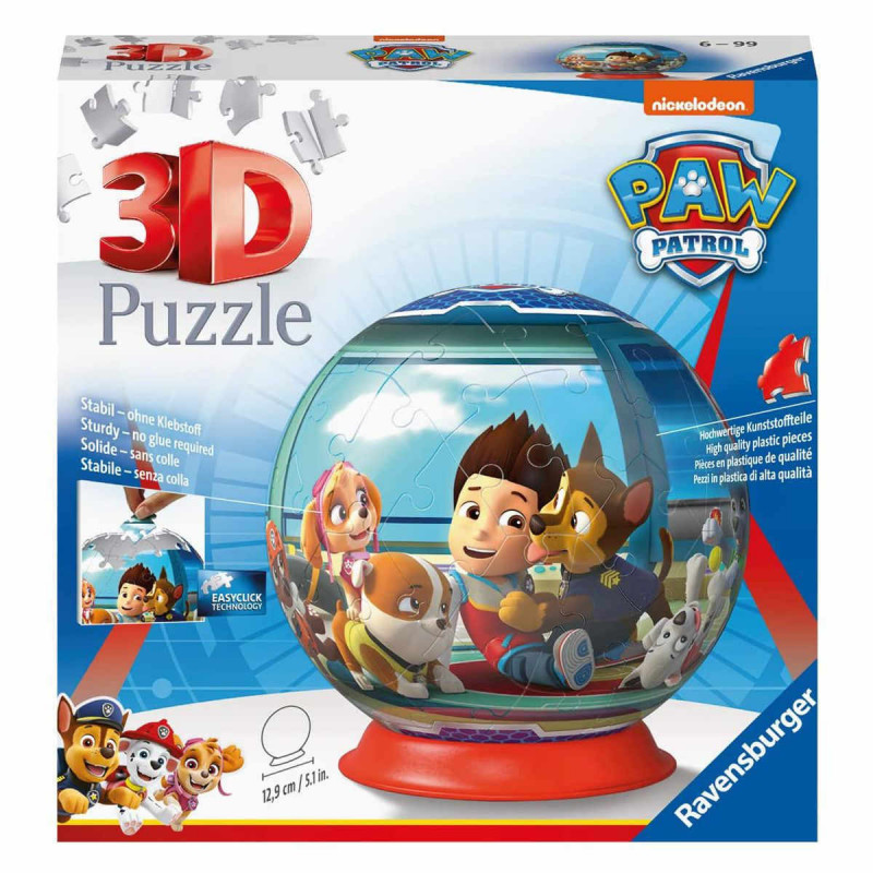 Imagen puzzle 3d paw patrol 72 piezas ravensburger