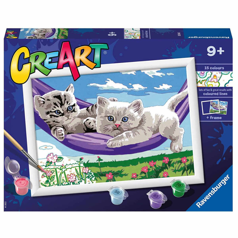 Imagen creart gatitos sobre hamaca serie d ravensburger