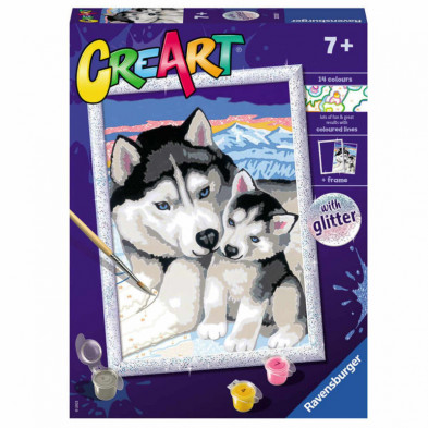 Imagen creart siberian huskies serie d ravensburger