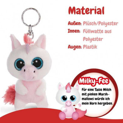 imagen 2 de llavero glubschis unicornio milky fee 9cm