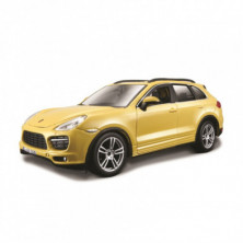 Imagen coche porsche cayenne 1/24 burago color amarillo