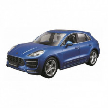 Imagen coche porsche macan 1/24 burago color azul