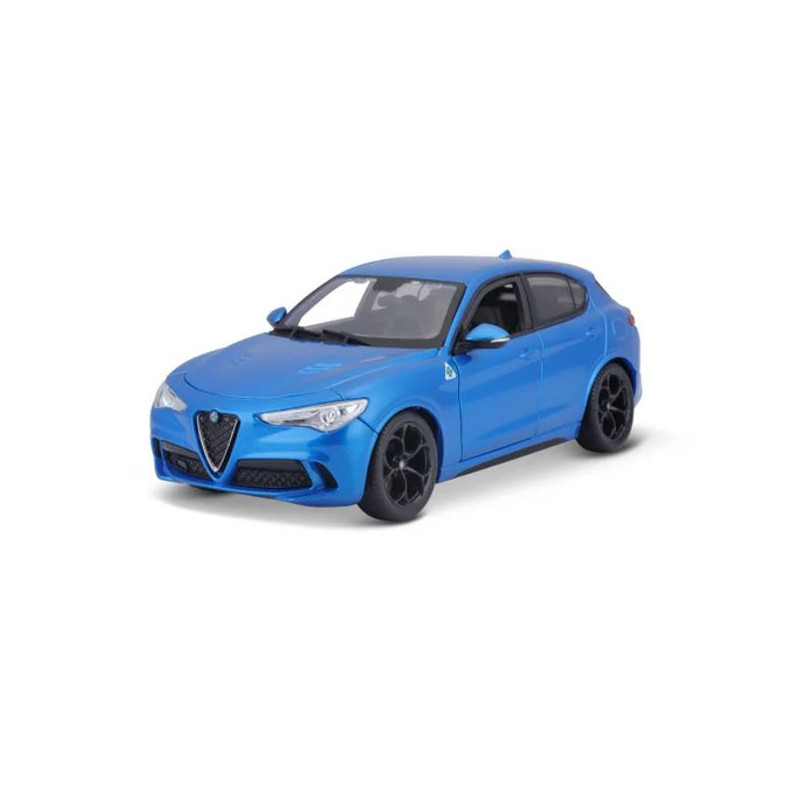 Imagen coche alfa romeo stelvio 1/24 burago color azul